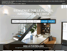 Tablet Screenshot of immobilier-de-corse.fr